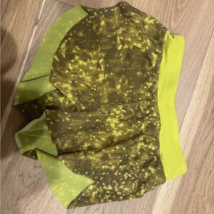 lululemon athletica Yellow Tie-Dye Athletic Shorts